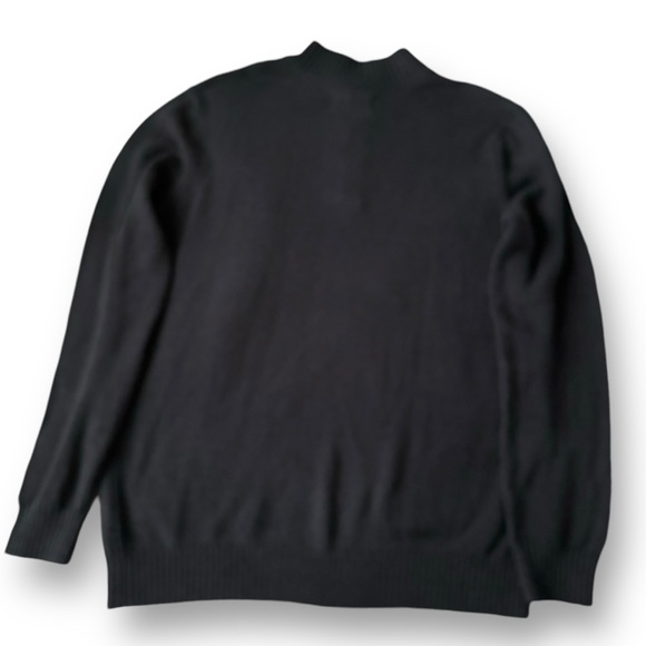 Method Mock Neck Charcoal Grey Sweater w/ White Pattern, 1/4 Button, Men’s Large - Picture 2 of 12
